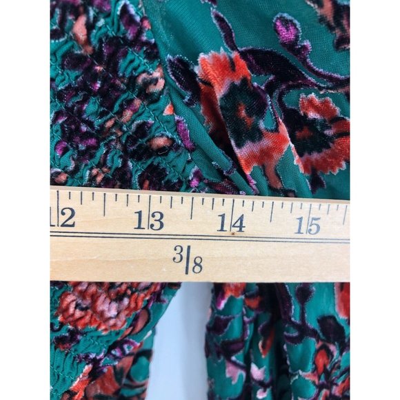 Anthropologie Surplice Tie-Front Blouse in green, size XS, perfect condition - Picture 9 of 10